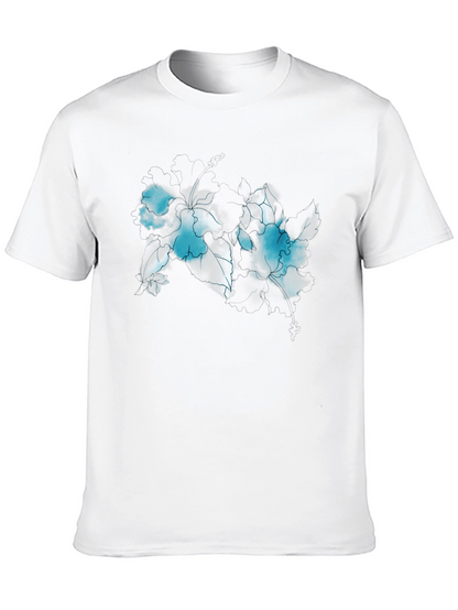 Abstract World Map Black T-Shirt