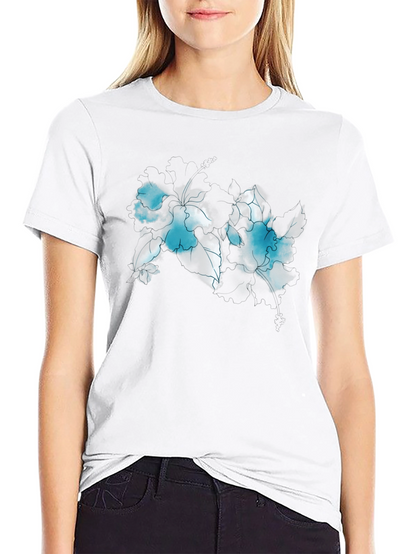 Abstract World Map Black T-Shirt