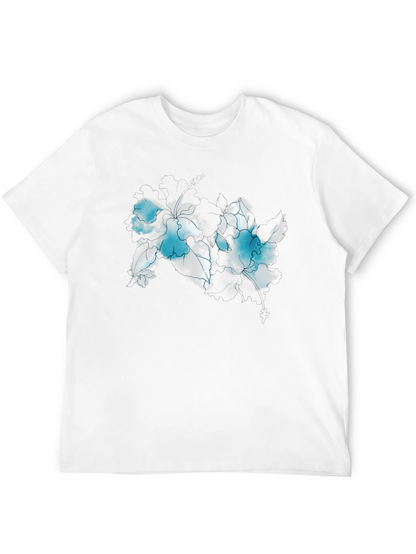 Abstract World Map Black T-Shirt
