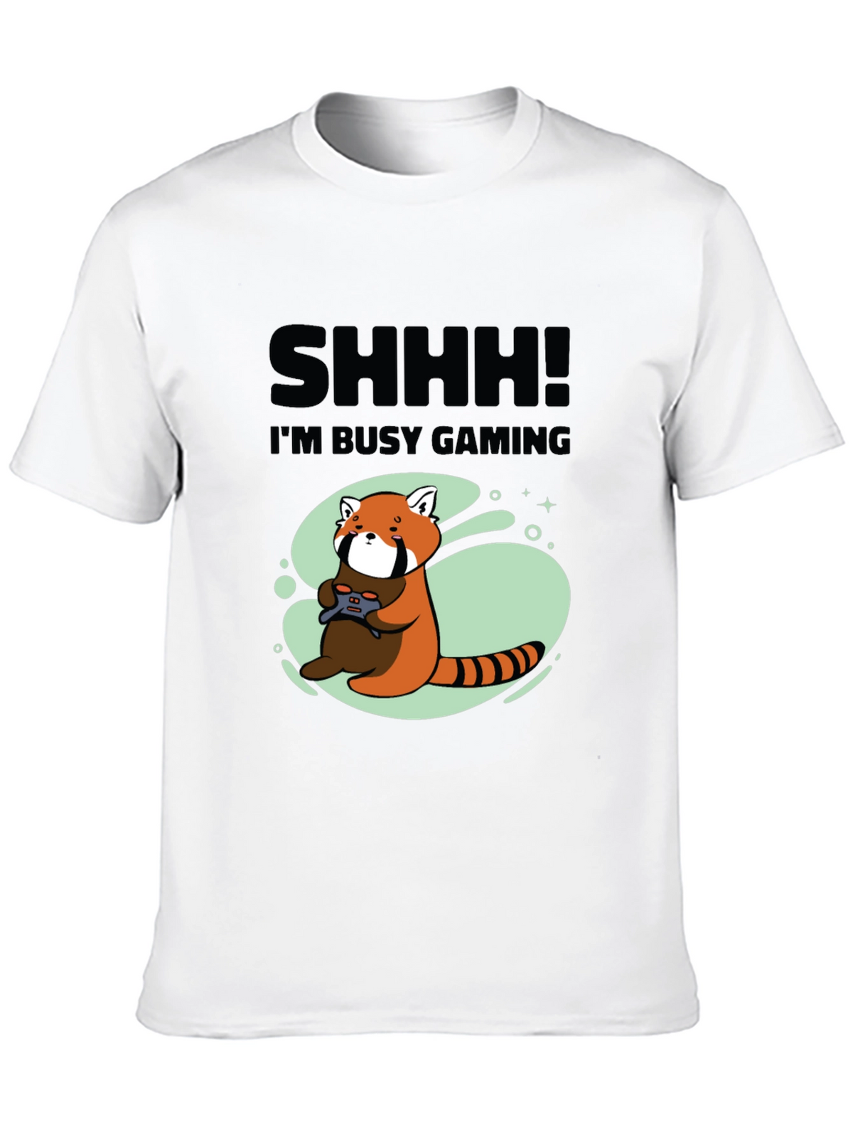 Gamer Red Panda Graphic T-Shirt