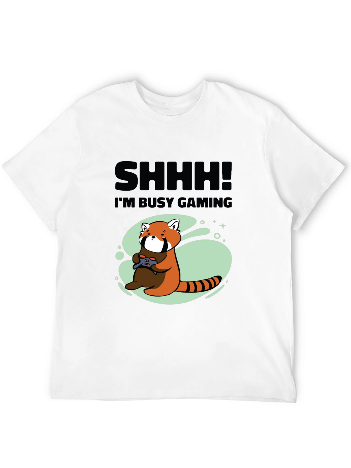 Gamer Red Panda Graphic T-Shirt
