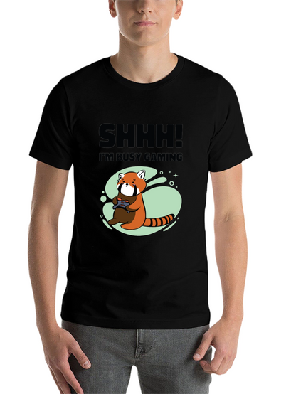 Gamer Red Panda Graphic T-Shirt