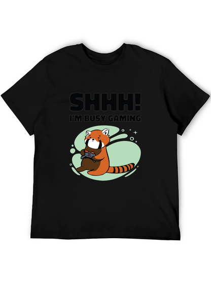 Gamer Red Panda Graphic T-Shirt