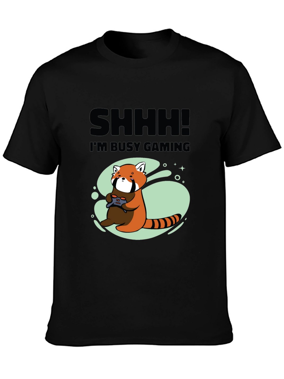 Gamer Red Panda Graphic T-Shirt
