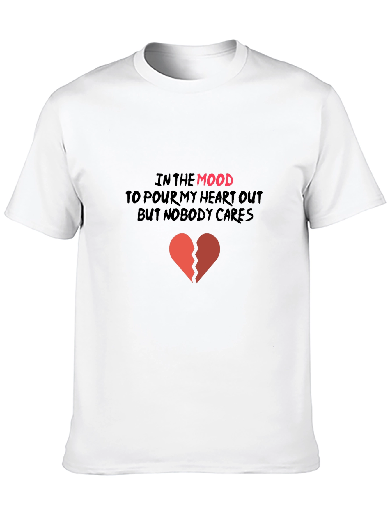 Heartbroken Mood Black Tee