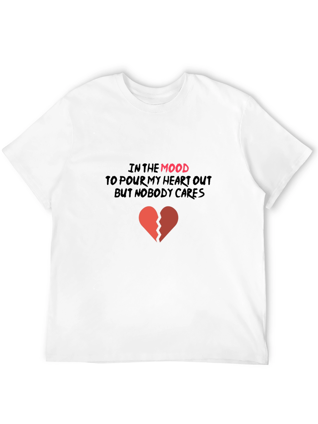 Heartbroken Mood Black Tee