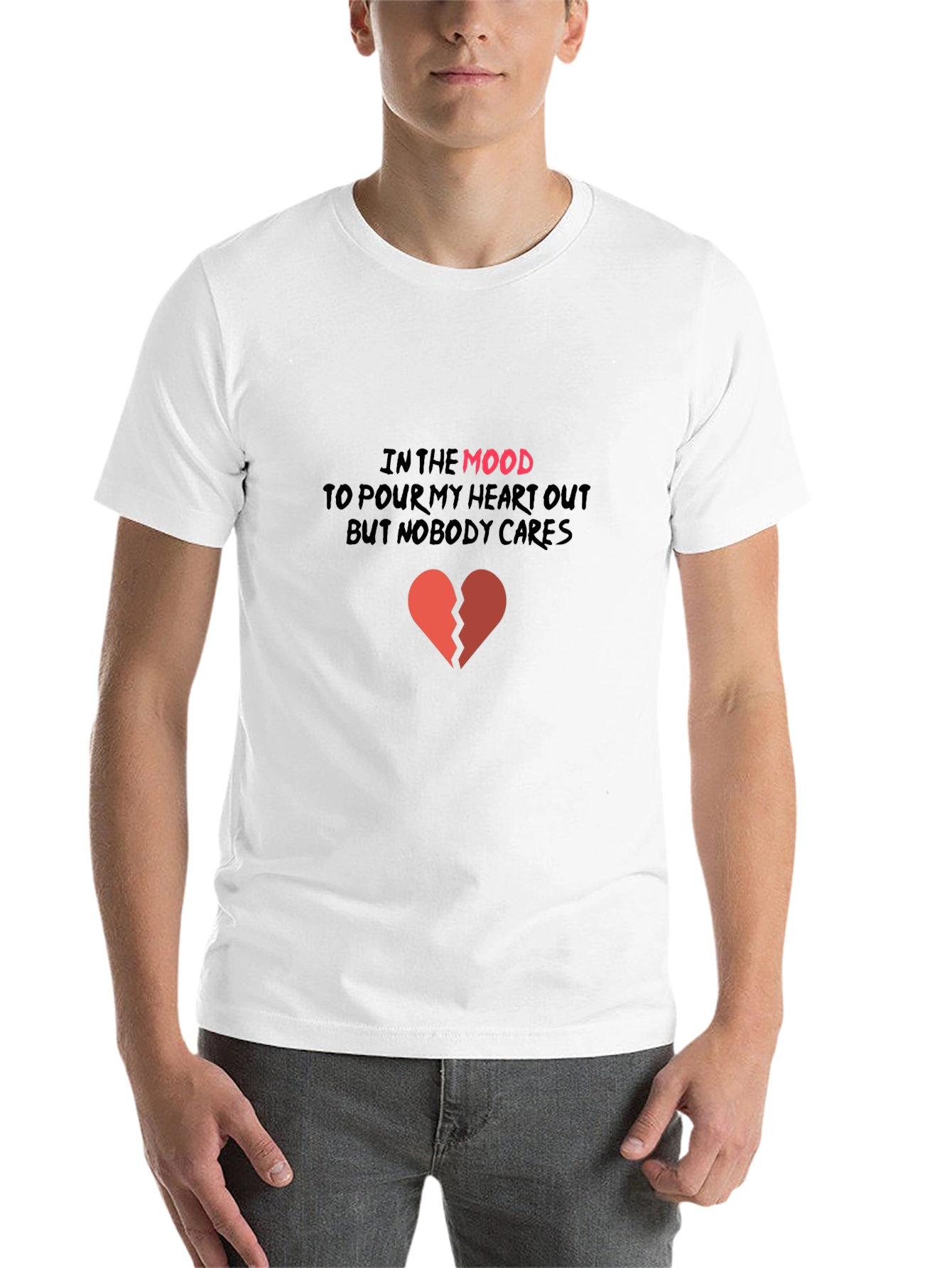 Heartbroken Mood Black Tee