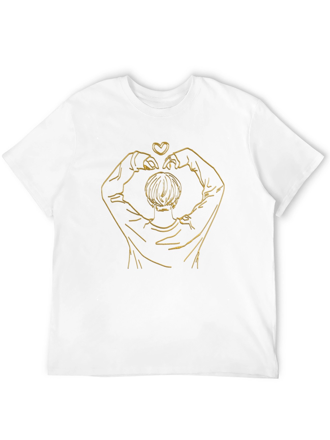 Heart Hands Graphic Tee - Stylish Black T-Shirt