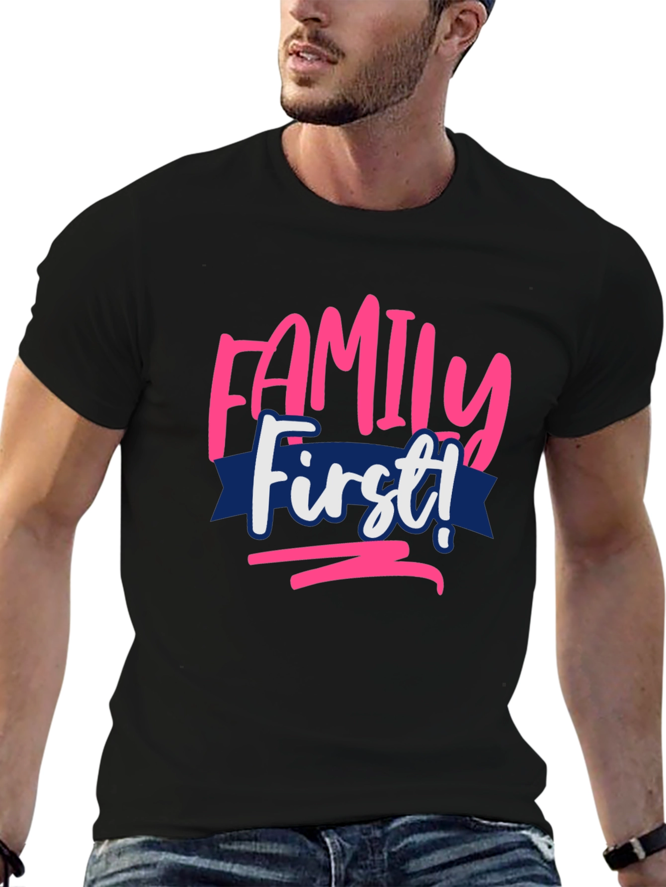 Family First Graphic Tee - Black