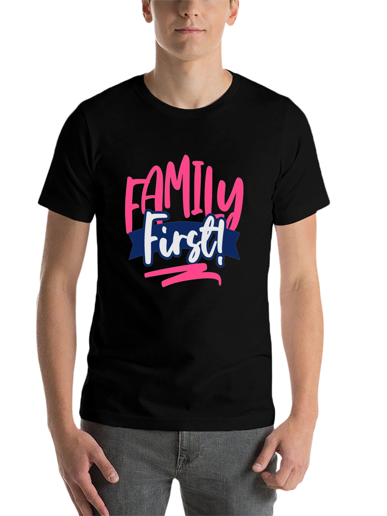 Family First Graphic Tee - Black
