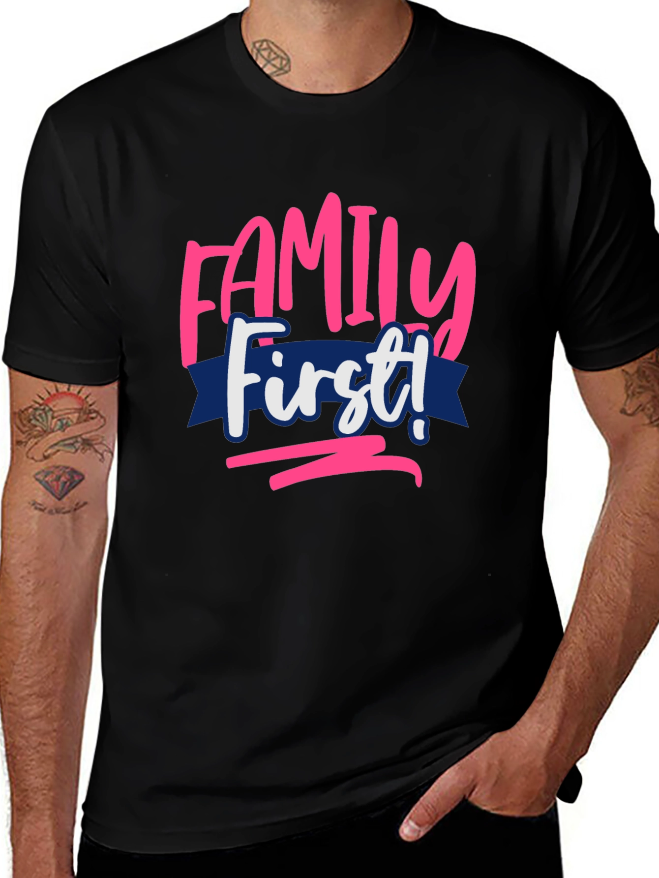 Family First Graphic Tee - Black