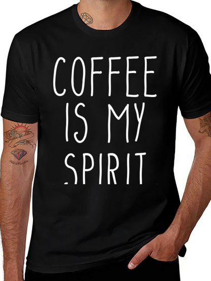 Coffee Is My Spirit Graphic Tee - Black T-Shirt