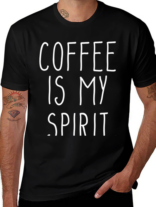Coffee Is My Spirit Graphic Tee - Black T-Shirt