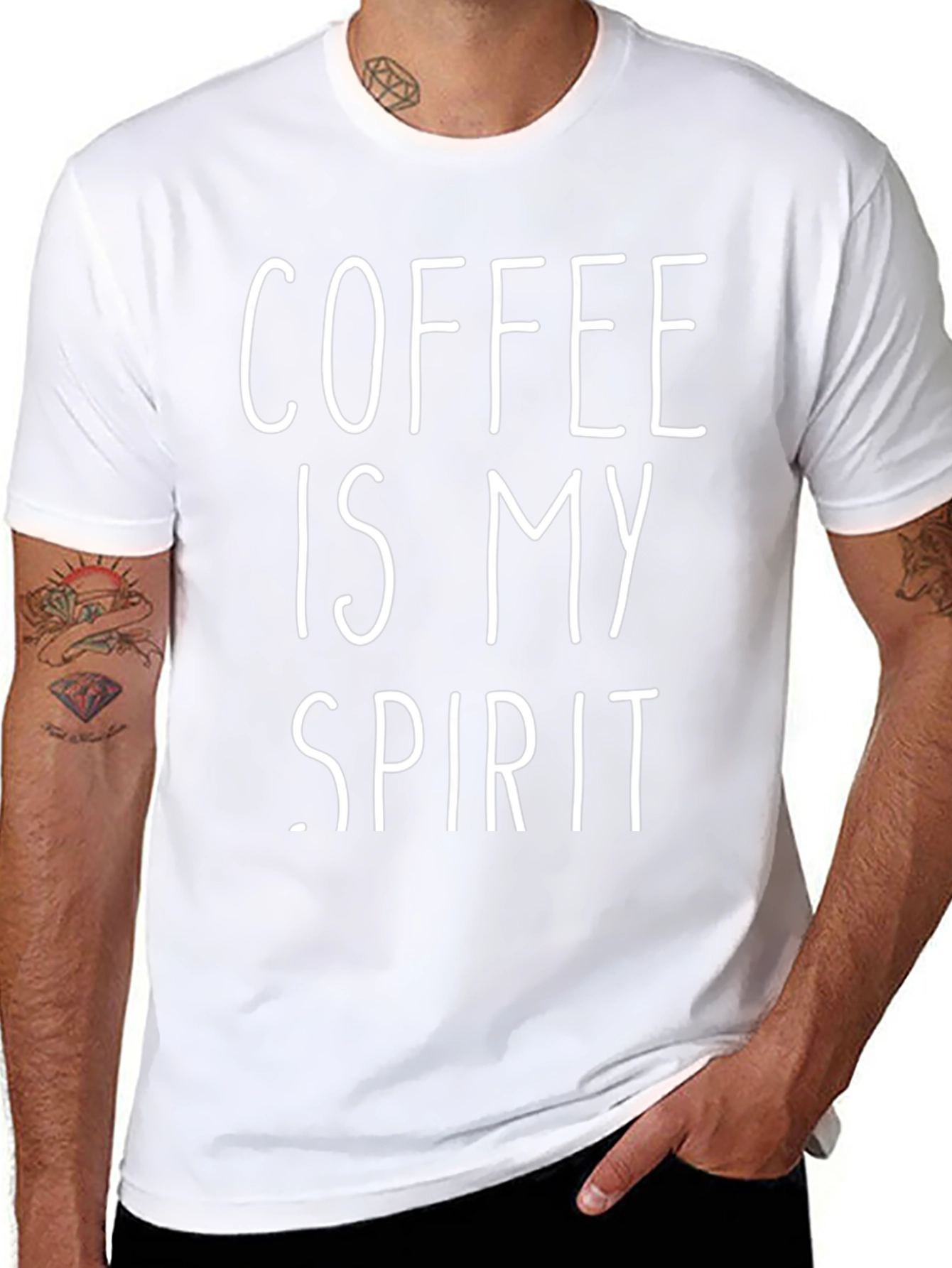 Coffee Is My Spirit Graphic Tee - Black T-Shirt