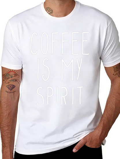 Coffee Is My Spirit Graphic Tee - Black T-Shirt