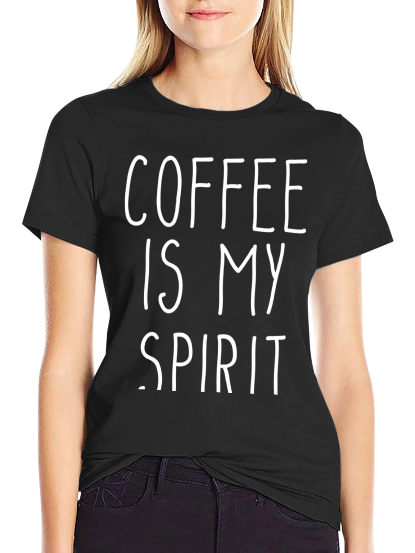 Coffee Is My Spirit Graphic Tee - Black T-Shirt