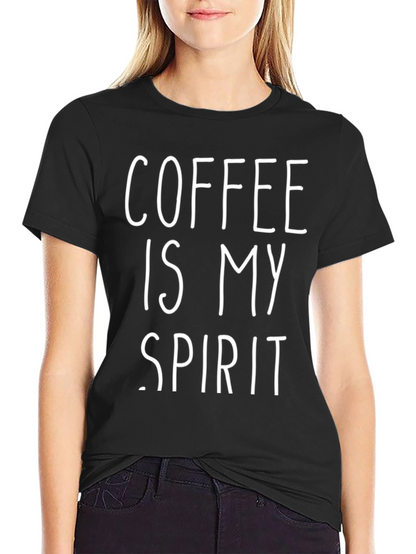 Coffee Is My Spirit Graphic Tee - Black T-Shirt