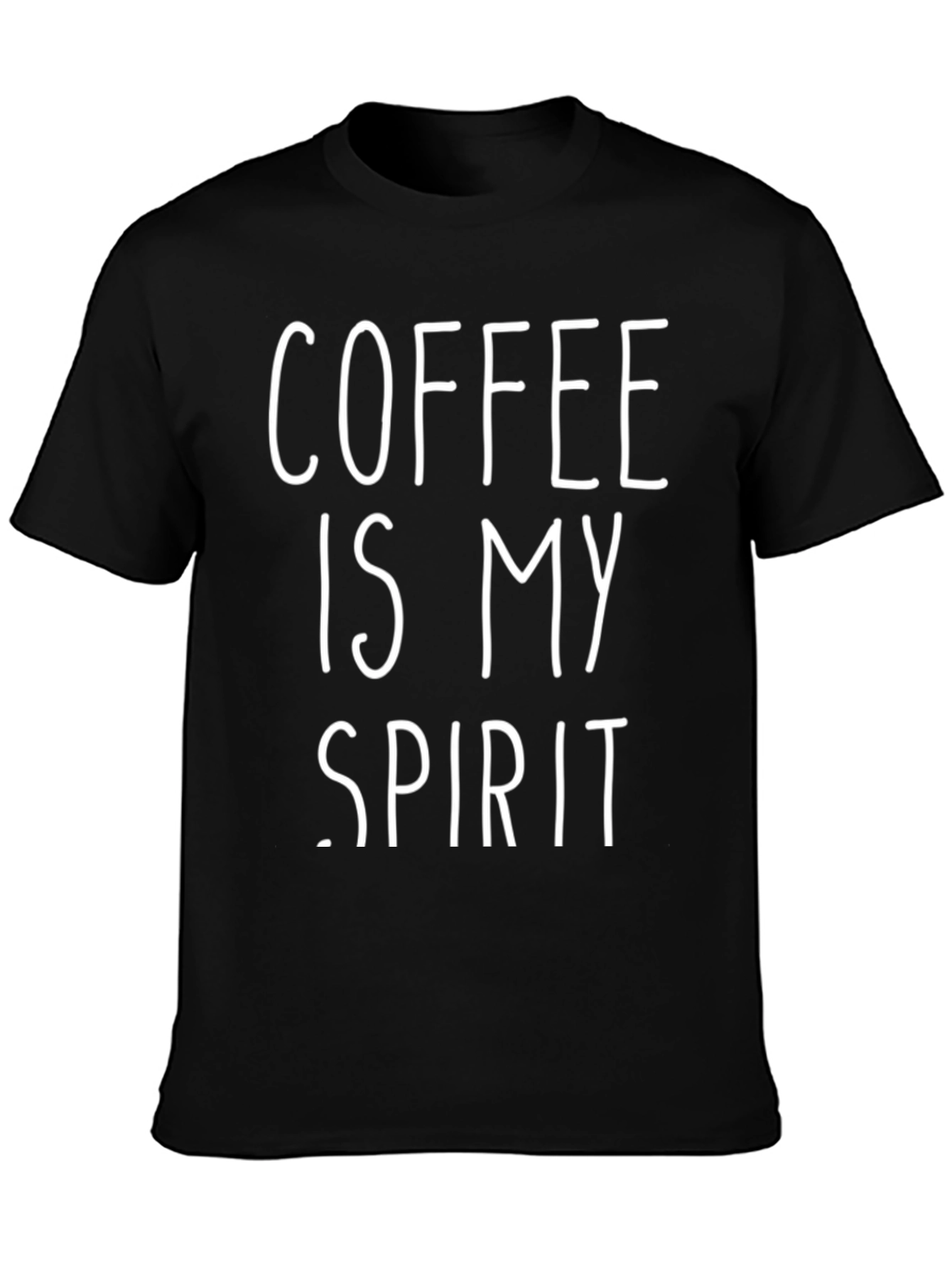 Coffee Is My Spirit Graphic Tee - Black T-Shirt
