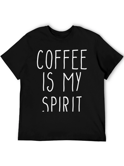 Coffee Is My Spirit Graphic Tee - Black T-Shirt