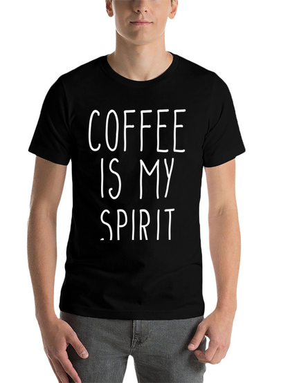 Coffee Is My Spirit Graphic Tee - Black T-Shirt
