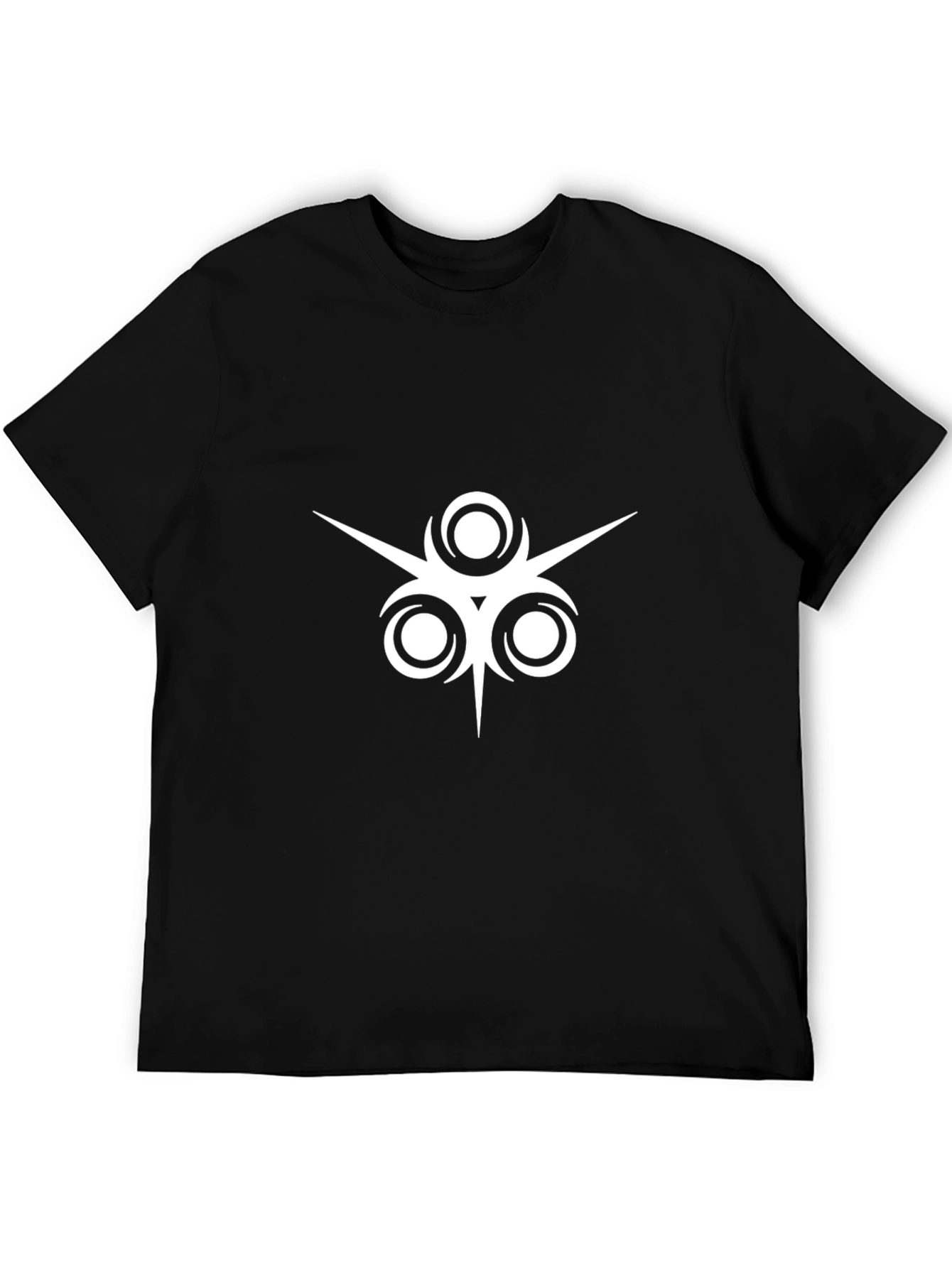 Abstract Graphic Print Black T-Shirt
