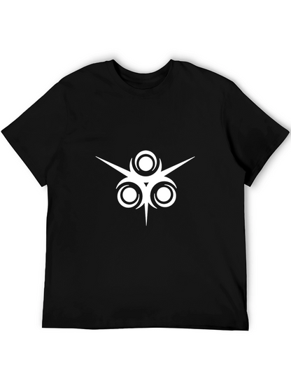 Abstract Graphic Print Black T-Shirt