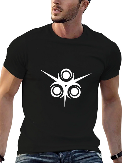 Abstract Graphic Print Black T-Shirt