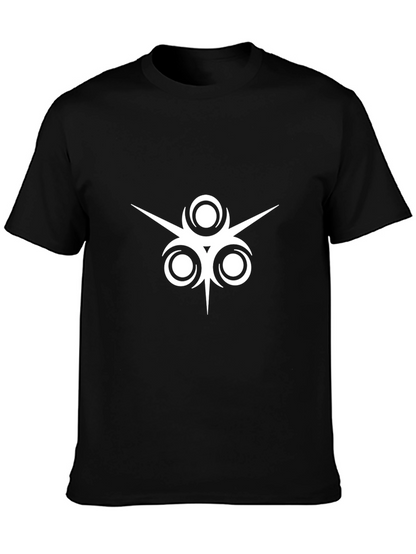 Abstract Graphic Print Black T-Shirt