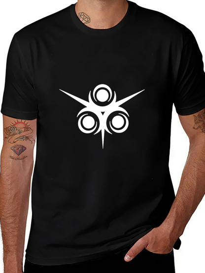 Abstract Graphic Print Black T-Shirt