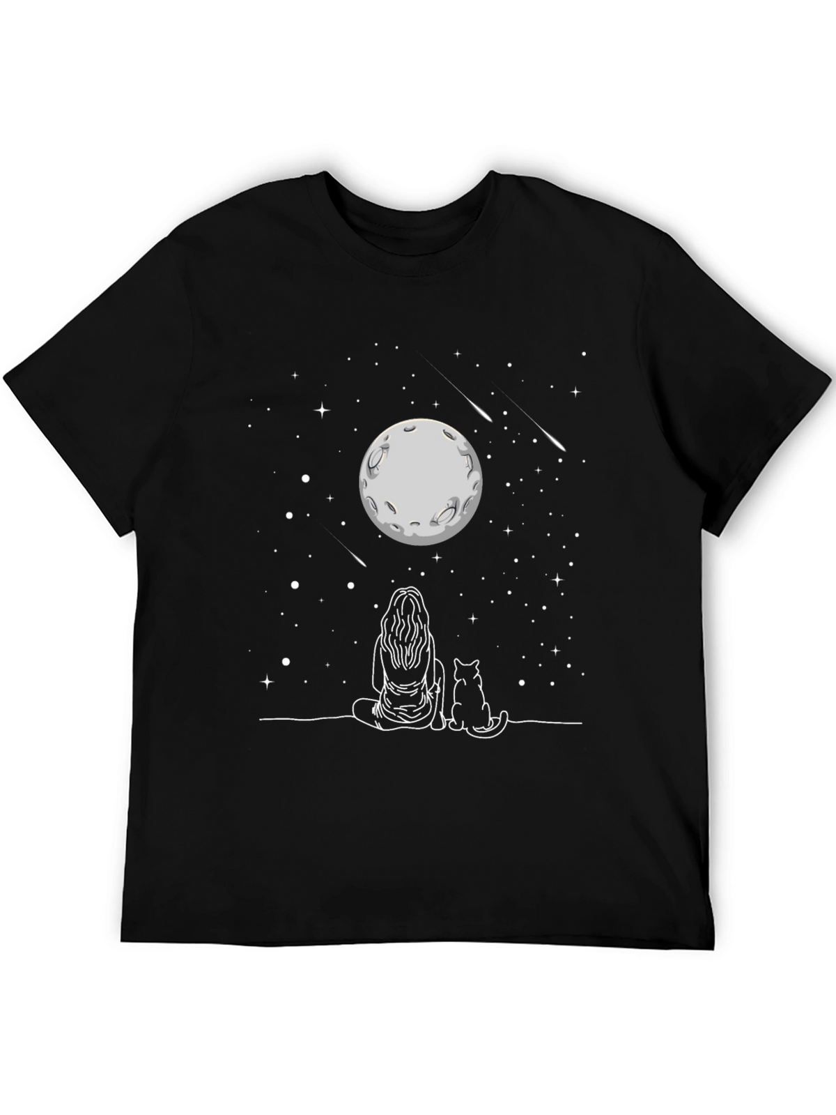 Moon Gazing Cat T-Shirt -  Unisex Tee