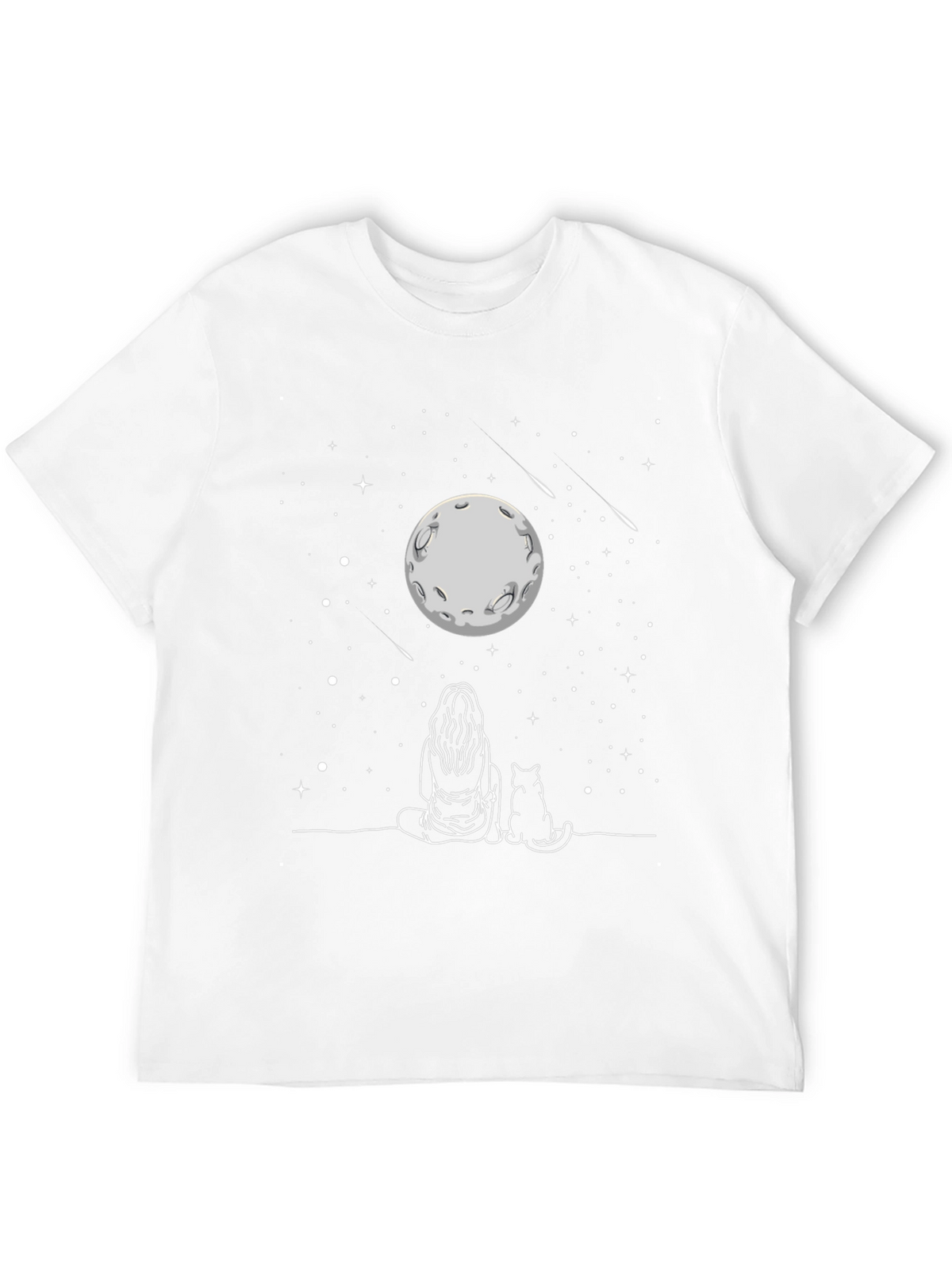 Moon Gazing Cat T-Shirt -  Unisex Tee