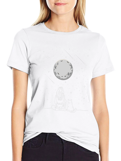Moon Gazing Cat T-Shirt -  Unisex Tee