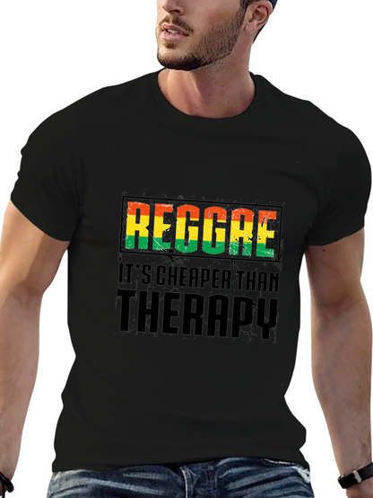 Reggae Cheaper Than Therapy Black T-Shirt