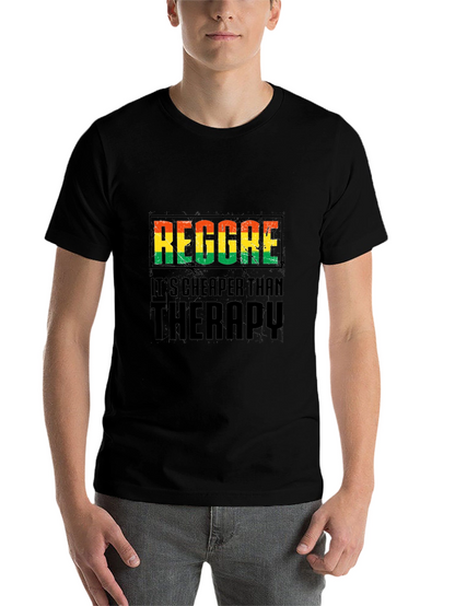 Reggae Cheaper Than Therapy Black T-Shirt