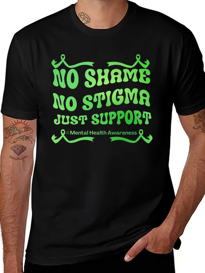 Mental Health Awareness Tee - No Shame No Stigma
