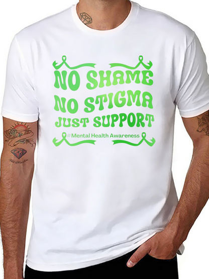 Mental Health Awareness Tee - No Shame No Stigma