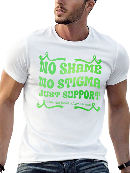 Mental Health Awareness Tee - No Shame No Stigma