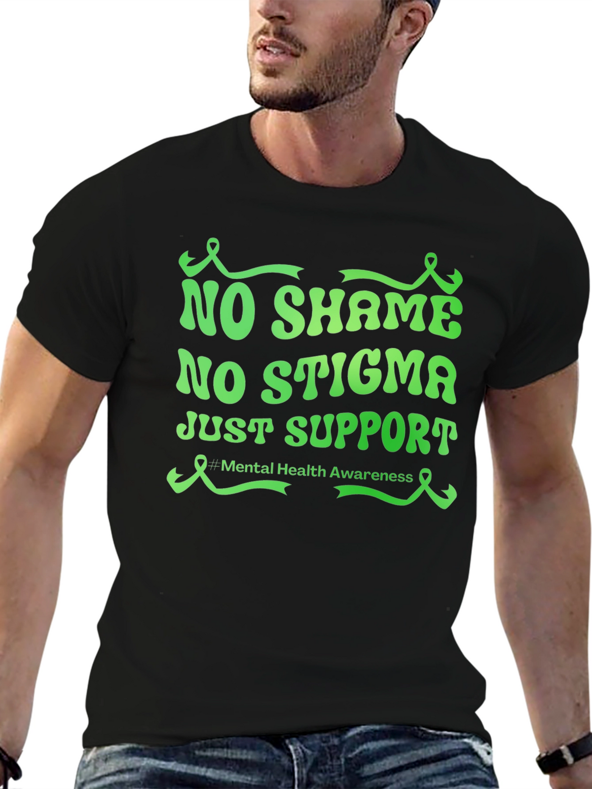 Mental Health Awareness Tee - No Shame No Stigma