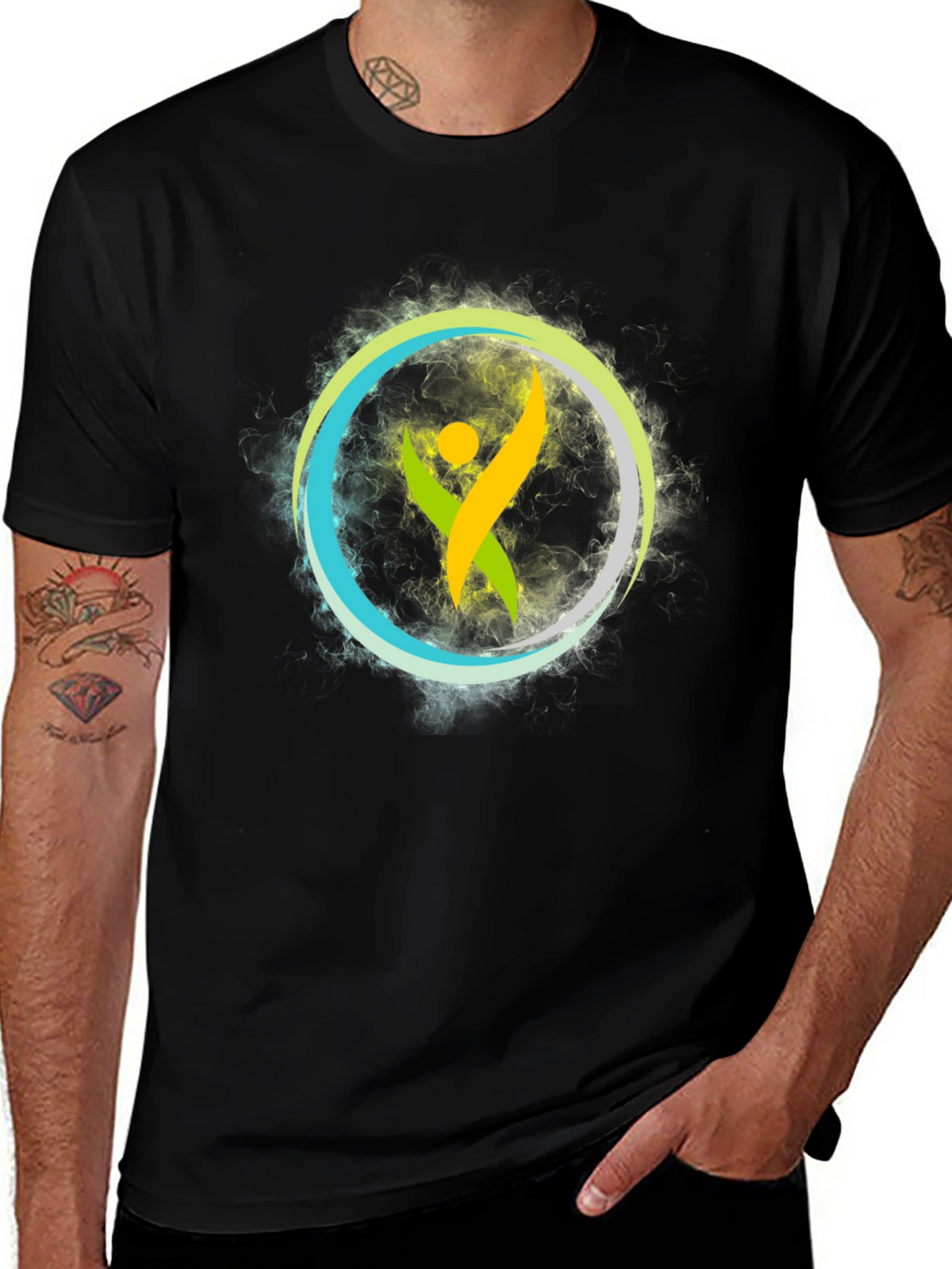 Vibrant Symbol Graphic Tee - Soft Cotton Comfort