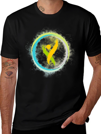 Vibrant Symbol Graphic Tee - Soft Cotton Comfort