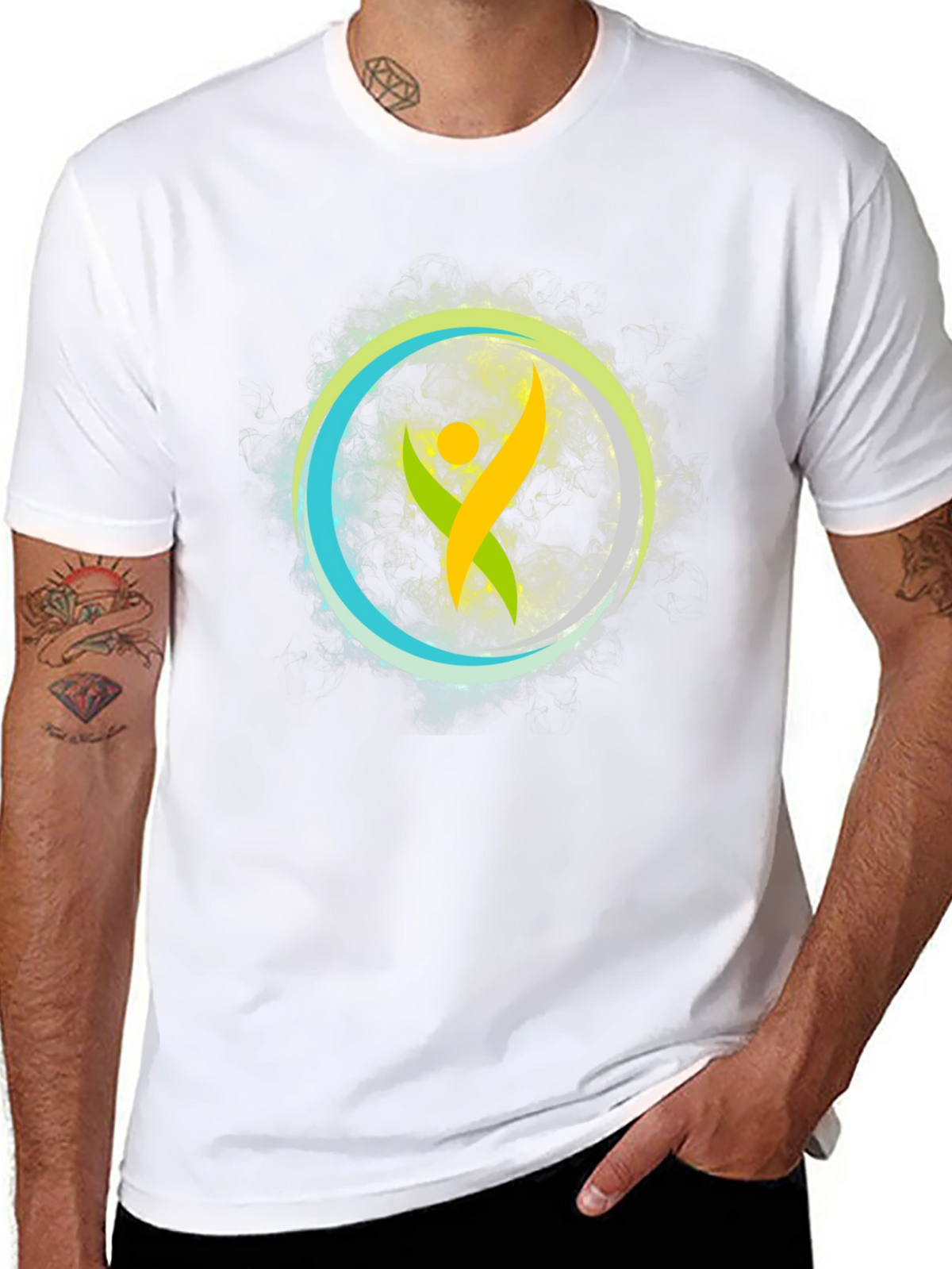 Vibrant Symbol Graphic Tee - Soft Cotton Comfort