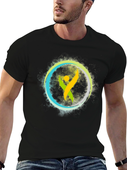 Vibrant Symbol Graphic Tee - Soft Cotton Comfort