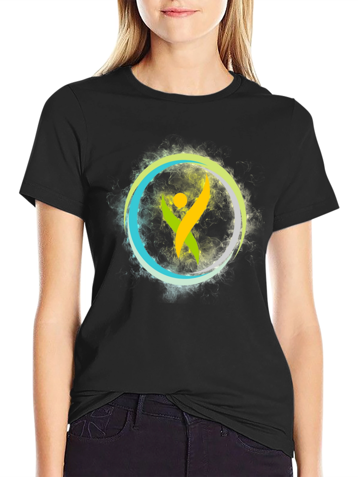 Vibrant Symbol Graphic Tee - Soft Cotton Comfort