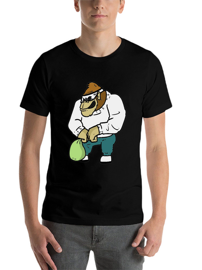 Gorilla Cartoon Graphic T-Shirt