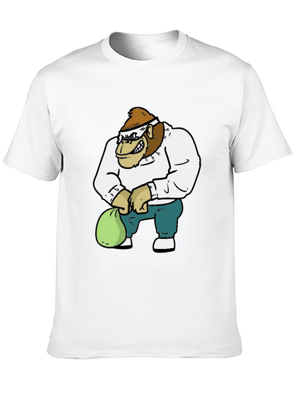 Gorilla Cartoon Graphic T-Shirt