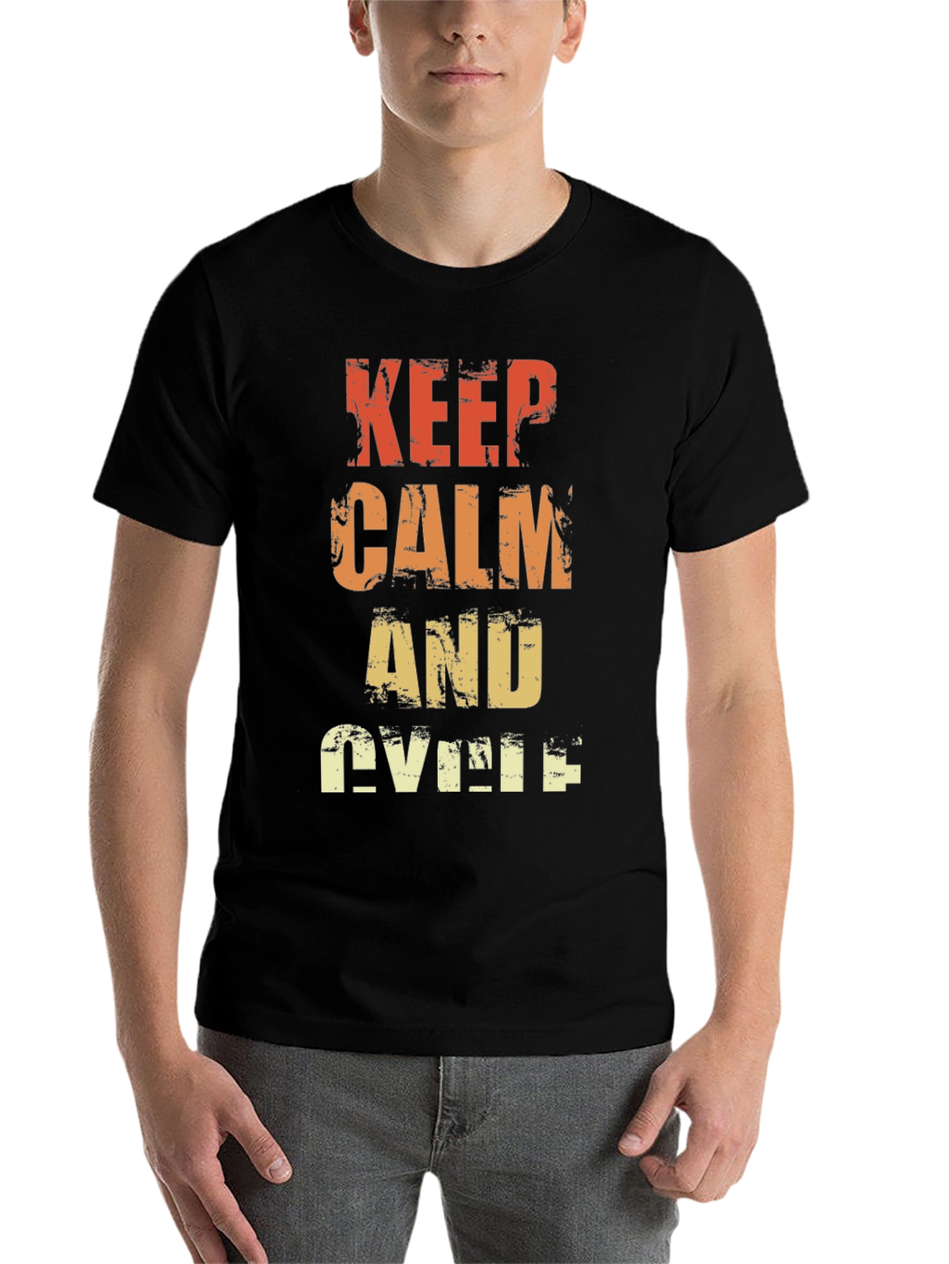 Keep Calm and Cycle T-Shirt - Retro Style