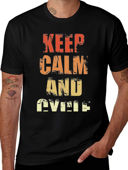 Keep Calm and Cycle T-Shirt - Retro Style