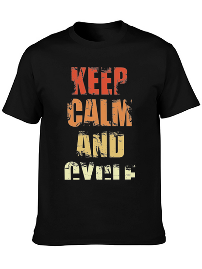 Keep Calm and Cycle T-Shirt - Retro Style