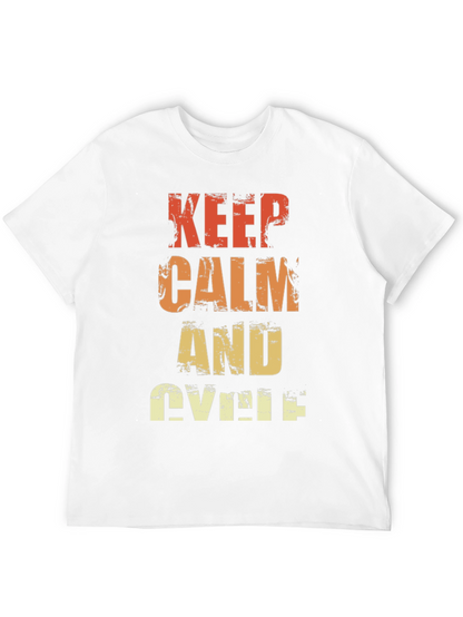 Keep Calm and Cycle T-Shirt - Retro Style