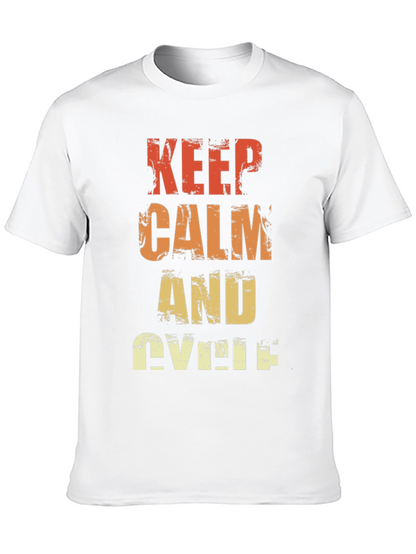 Keep Calm and Cycle T-Shirt - Retro Style